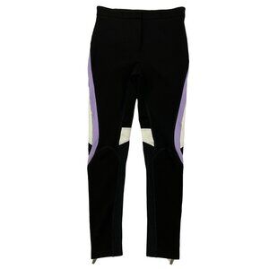 Versace Skinny Pant 40 Small S Black Colorblock Ankle Zippers
